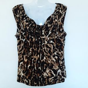 Kasper Animal Print Tank Top